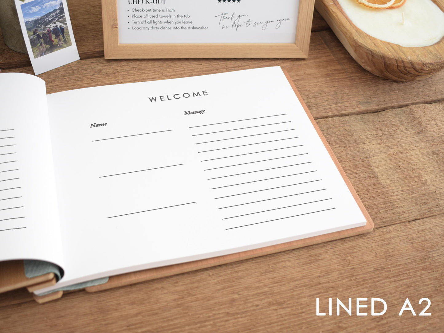 Pine Tree Airbnb Guest Book, Airbnb Welcome Book, Housewarming Gift