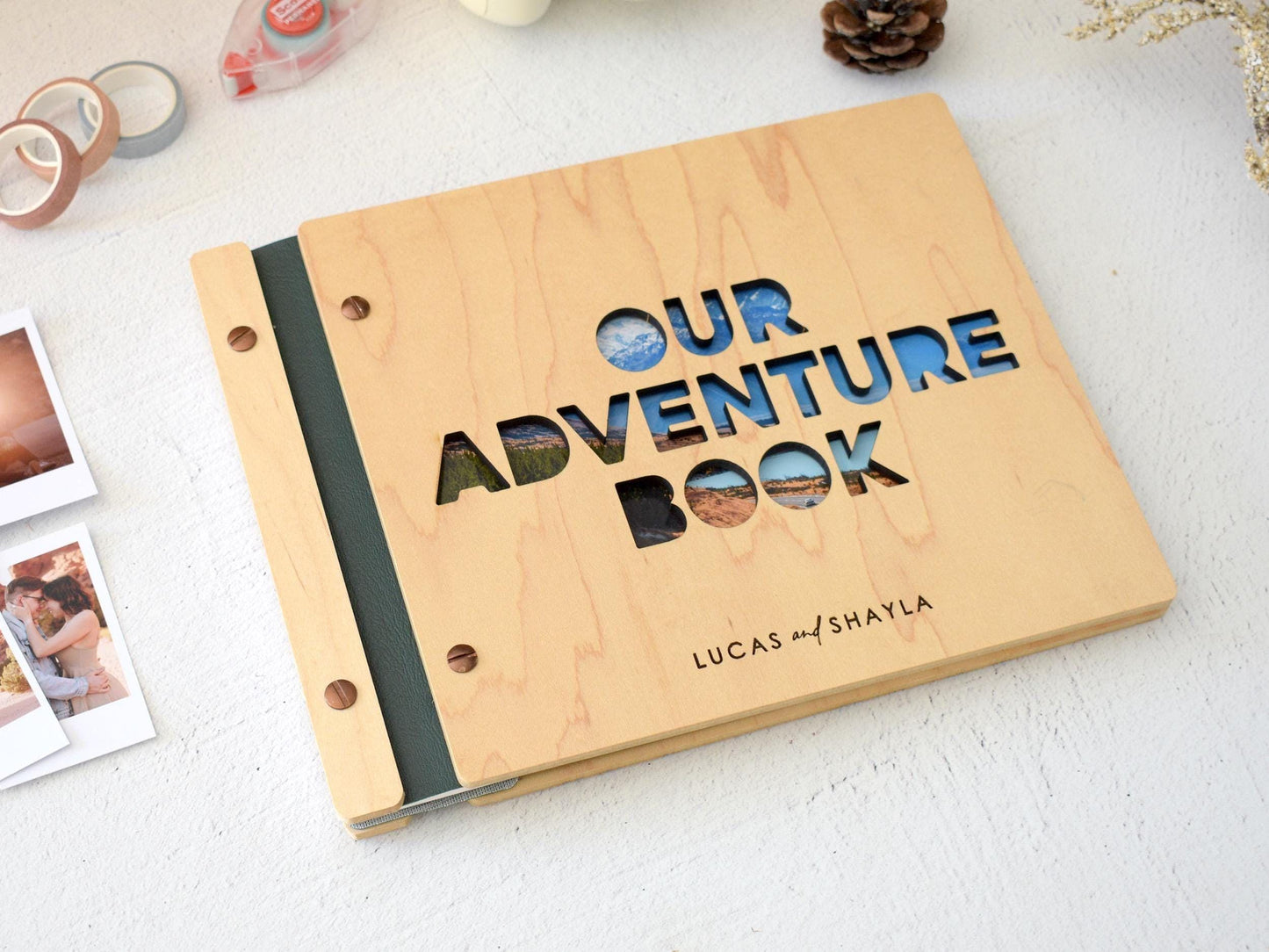 Adventure Book Scrapbook Valentines Gift for him, Personalized Anniversary Gift for her, Travel Scrapbook, Couple gift, Gifts for Boyfriend