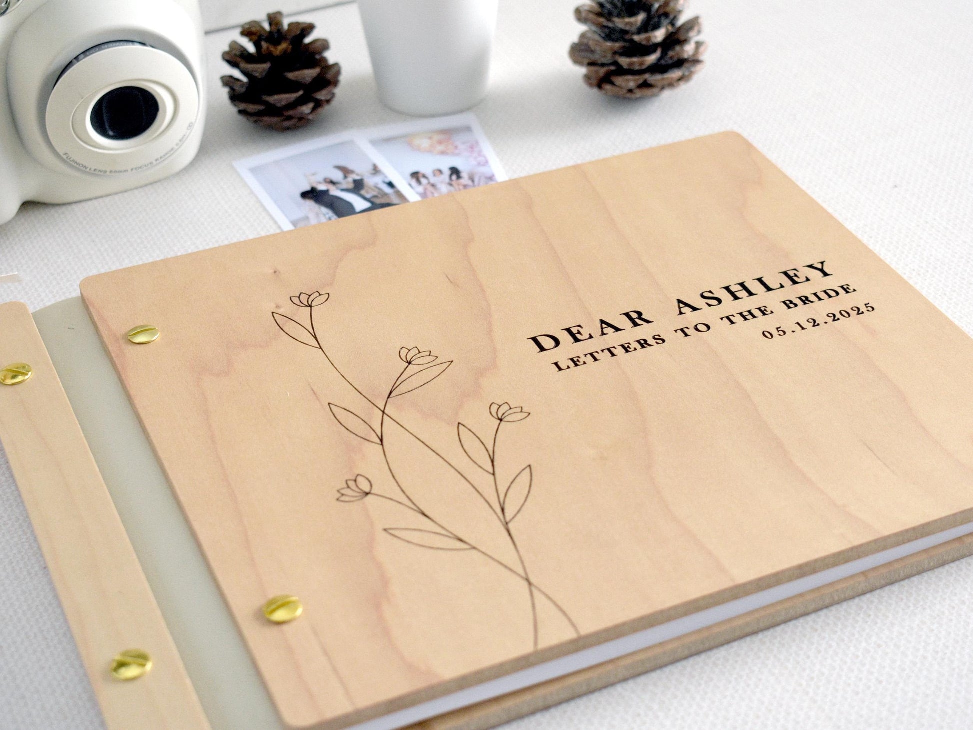 Personalized Letters to the bride Book, Bridal Shower Gift, Wedding Gifts, Bride Book, Bride Gift, Advice for the Bride to be Scrapbook