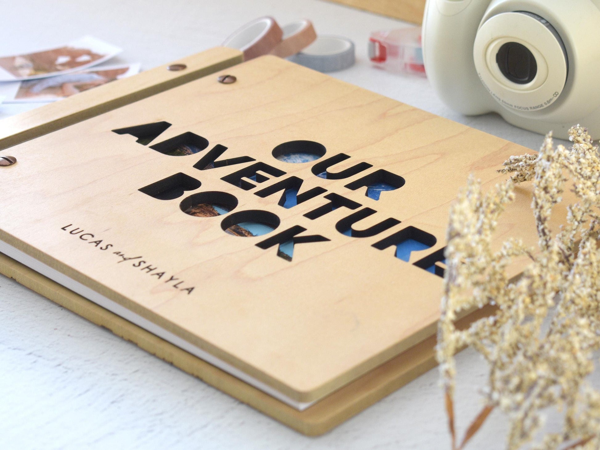 Adventure Book Scrapbook Valentines Gift for him, Personalized Anniversary Gift for her, Travel Scrapbook, Couple gift, Gifts for Boyfriend