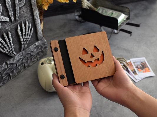 Jack-O'-Lantern Halloween scrapbook , kids or couples Halloween memories through the years