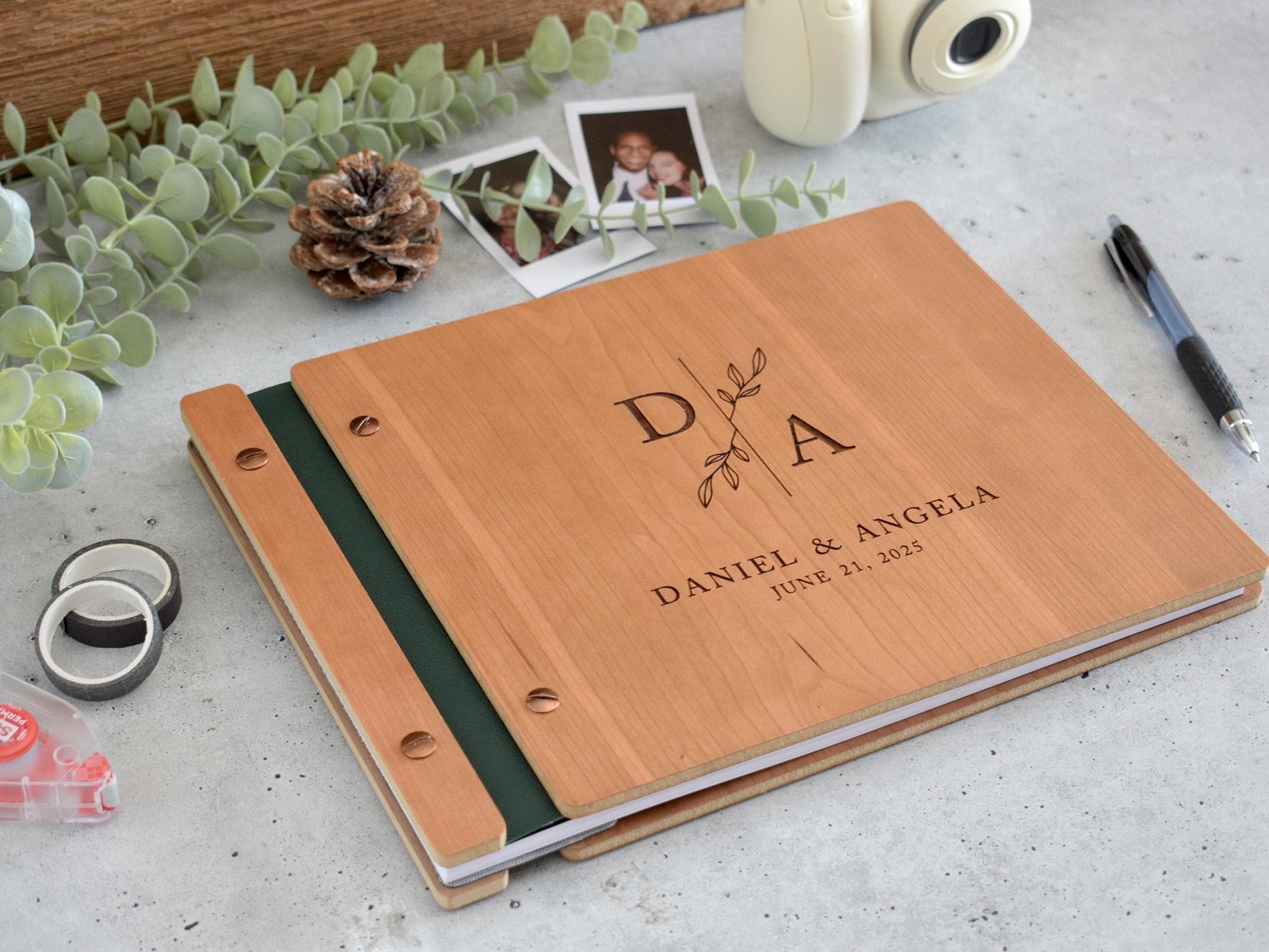 Minimalist Wooden Wedding Guest Book, Personalized Wedding Book, Polaroid Guestbook, Wedding and Engagement Gift, Wedding Photo Album, wooden guest book, wedding photo book, Wedding Guestbook, Wedding Guest Book, wedding gift, wedding book, wedding album, photo guest book, engagement gift, guest book wedding, polaroid guest book, wedding reception, sign in book