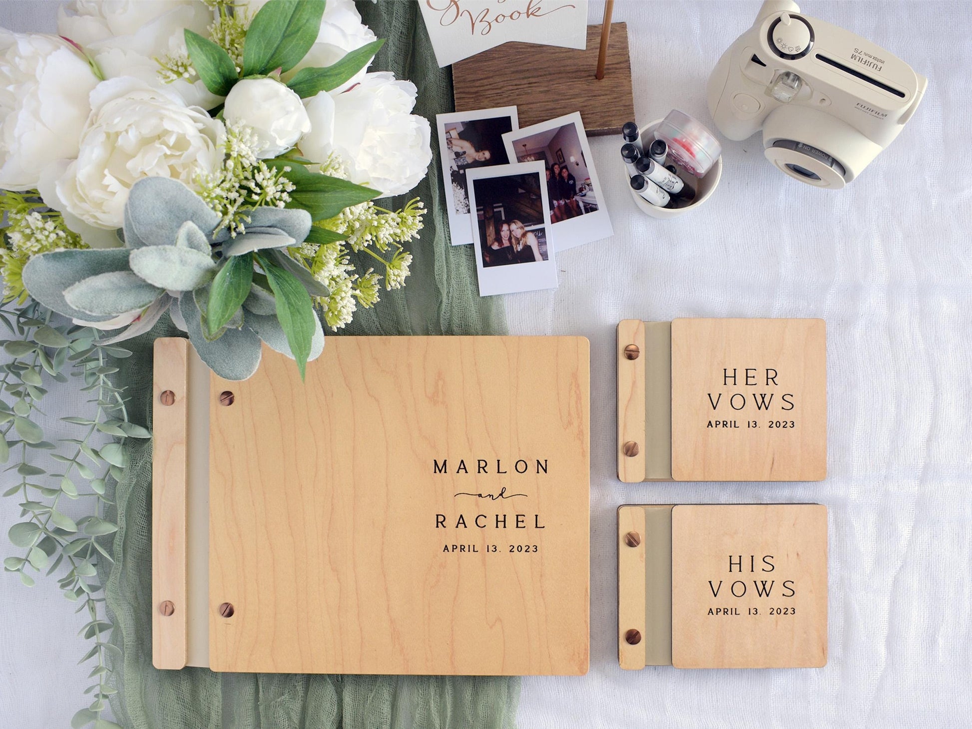 Wedding Guest Book Alternative, Wooden Guestbook, Personalized Wedding Book, Photo Guest book, Wedding Gift, Engagement Gift