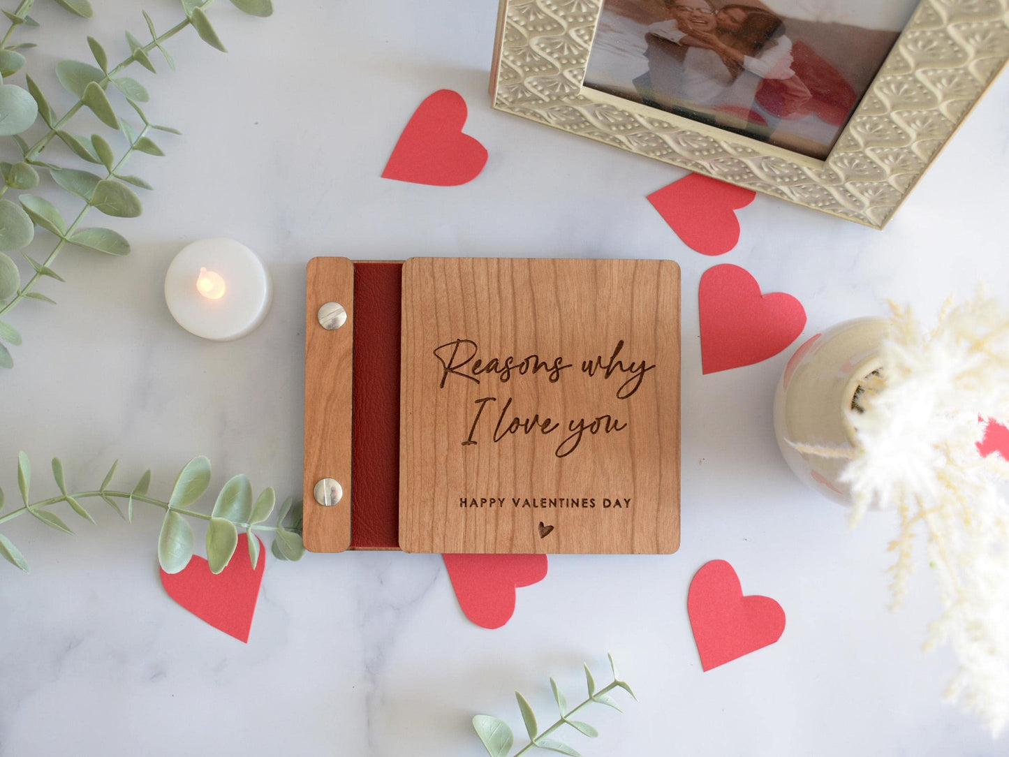 Scrapbook Valentines Gift for him, Personalized Photo Album Anniversary Gift for her, Couples gift, Gifts for Boyfriend, Gift for Husband