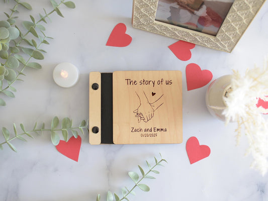 Scrapbook Valentines Gift for him, Personalized Photo Album Anniversary Gift for her, Couples gift, Gifts for Boyfriend, Gift for Husband