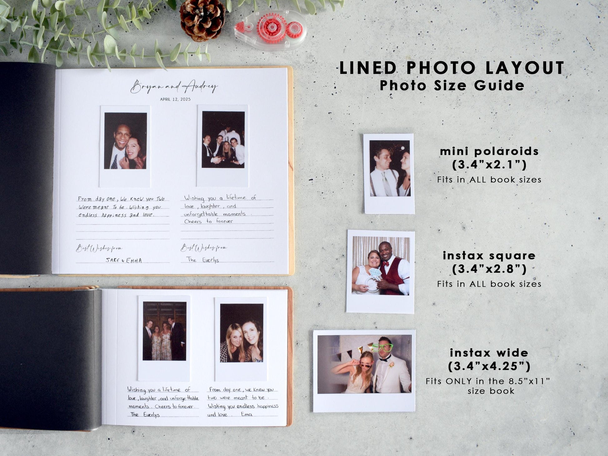 Wedding Guest Book Alternative, Wooden Guestbook, Personalized Wedding Book, Photo Guest book, Wedding Gift, Engagement Gift