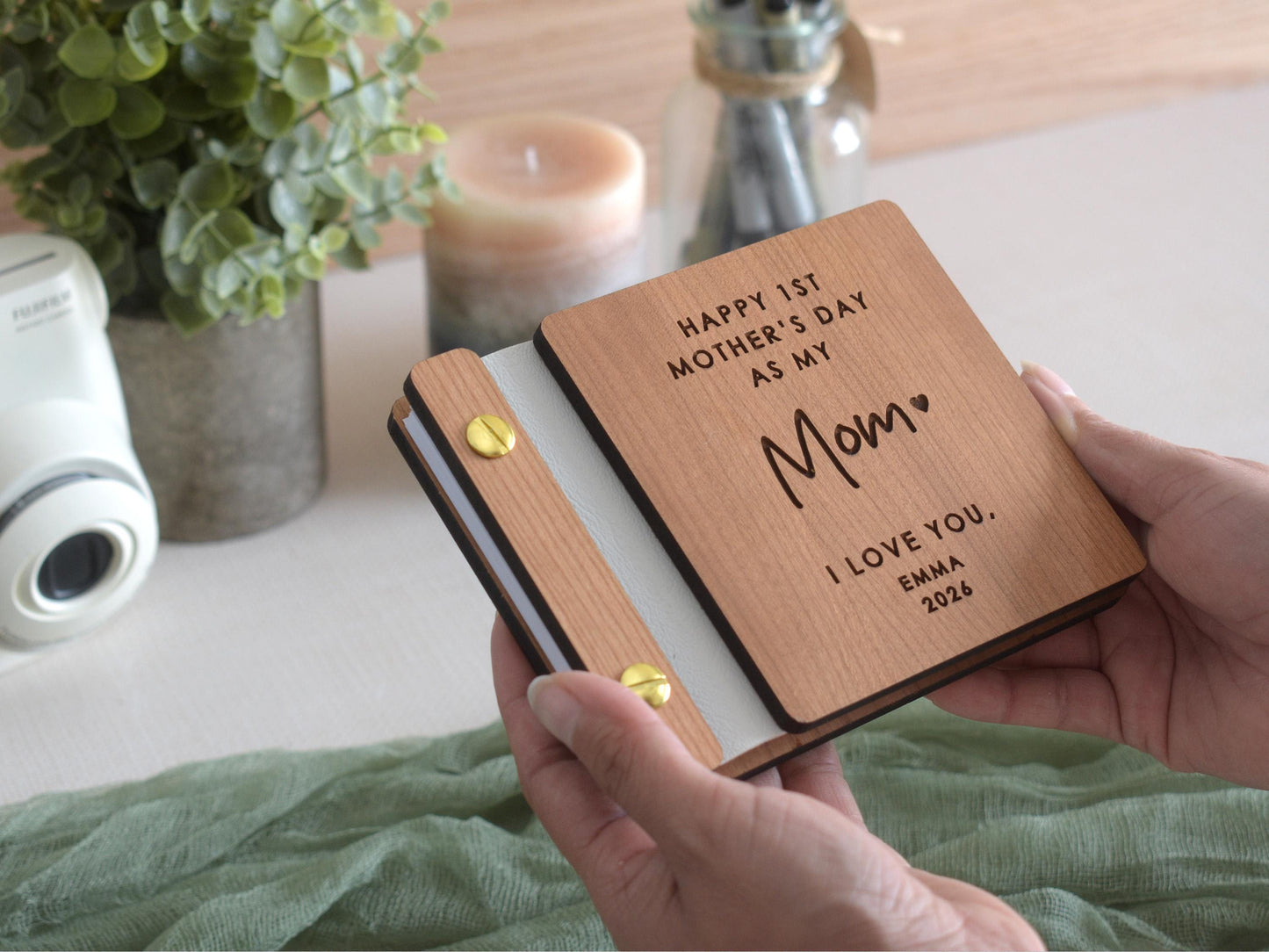 Mini Photo Book for Mom, Custom Photo Print Album, Personalized First Mothers Day Gift, Baby Shower Gift for New Mom