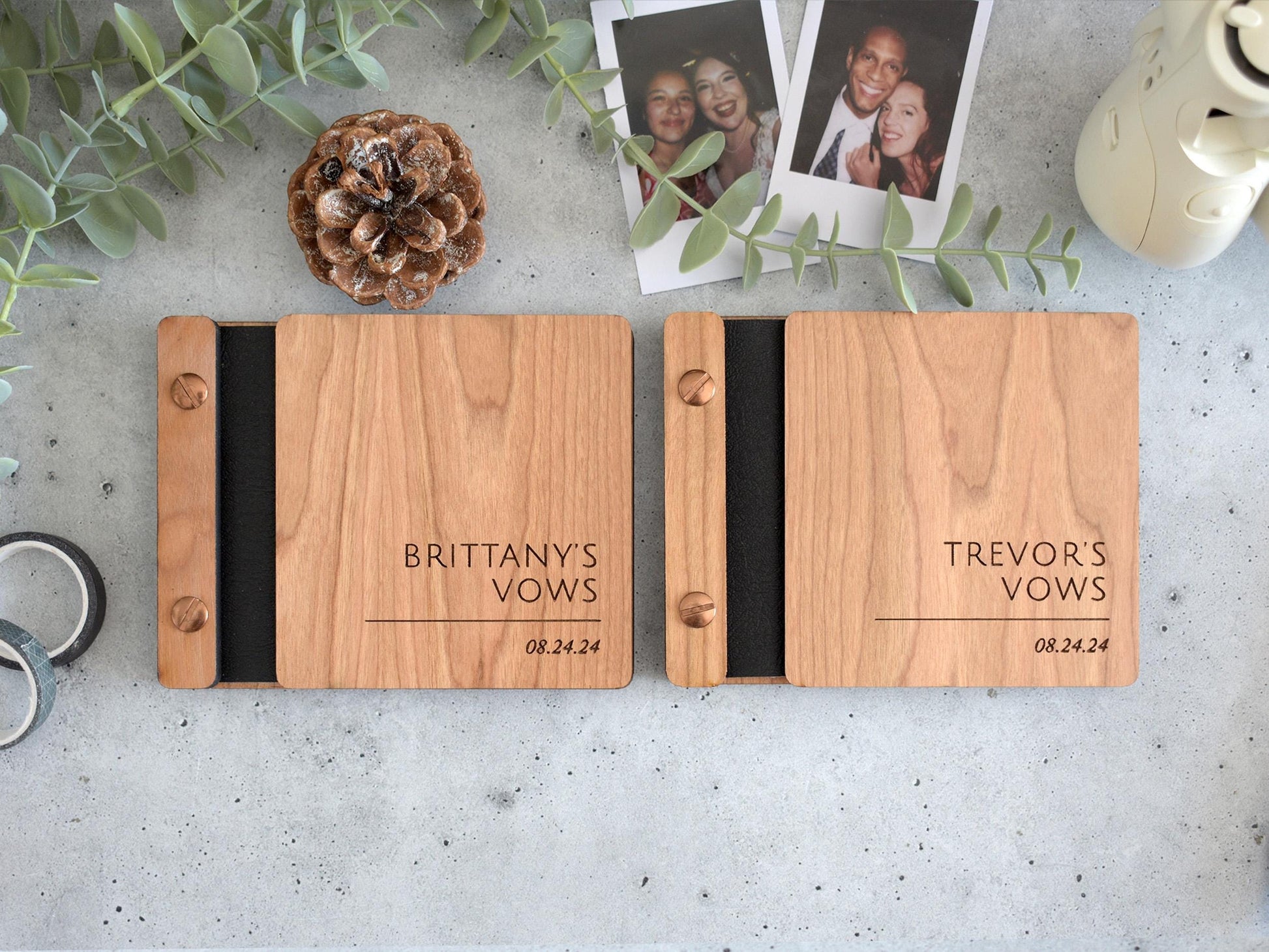 Wooden Wedding Vow Books, Wedding Gift, Personalized Vow Booklets for Bride and Groom, Engagement Gift, Couples Vow Renewal, Wedding Vow Books, Custom Vow Books, Her Vow Book, His Vow Book, wedding gift, vow books, vow books wedding, vow book, vow books set of 2, his hers vow books, couples gift, vow renewal, vow booklets