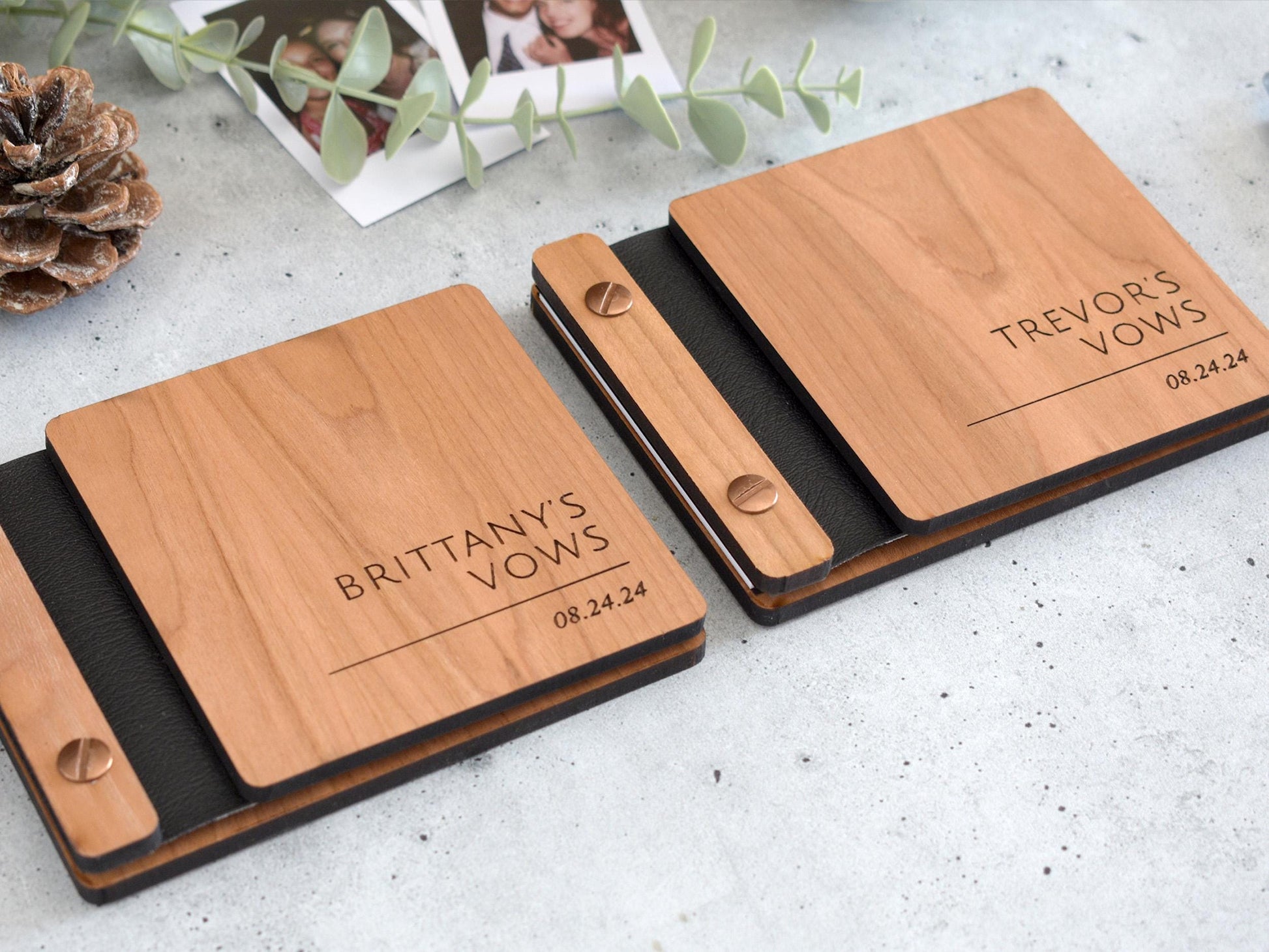 Wooden Wedding Vow Books, Wedding Gift, Personalized Vow Booklets for Bride and Groom, Engagement Gift, Couples Vow Renewal, Wedding Vow Books, Custom Vow Books, Her Vow Book, His Vow Book, wedding gift, vow books, vow books wedding, vow book, vow books set of 2, his hers vow books, couples gift, vow renewal, vow booklets