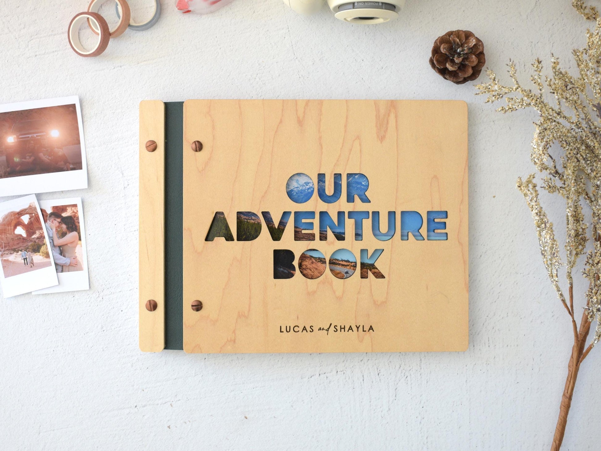 Adventure Book Scrapbook Valentines Gift for him, Personalized Anniversary Gift for her, Travel Scrapbook, Couple gift, Gifts for Boyfriend