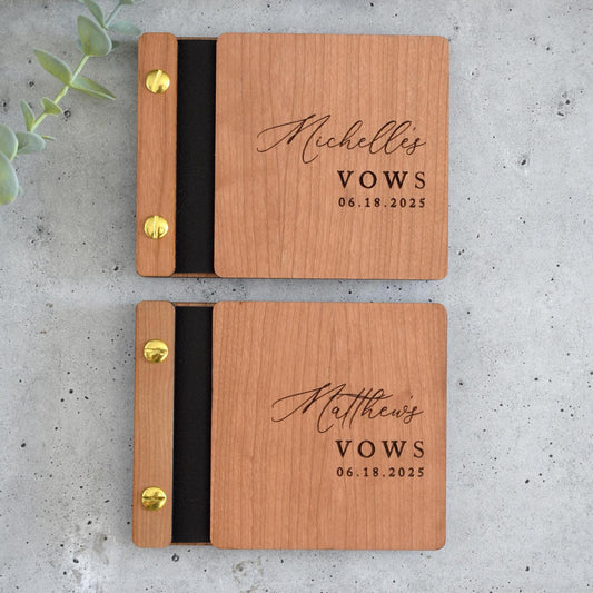 Wooden Wedding Vow Books, Wedding Gift, Personalized Vow Booklets for Bride and Groom, Engagement Gift, Couples Vow Renewal,  Wedding Vow Books, Custom Vow Books, Her Vow Book, His Vow Book, wedding gift, vow books, vow books wedding, vow book, vow books set of 2, his hers vow books, couples gift, vow renewal, vow booklets