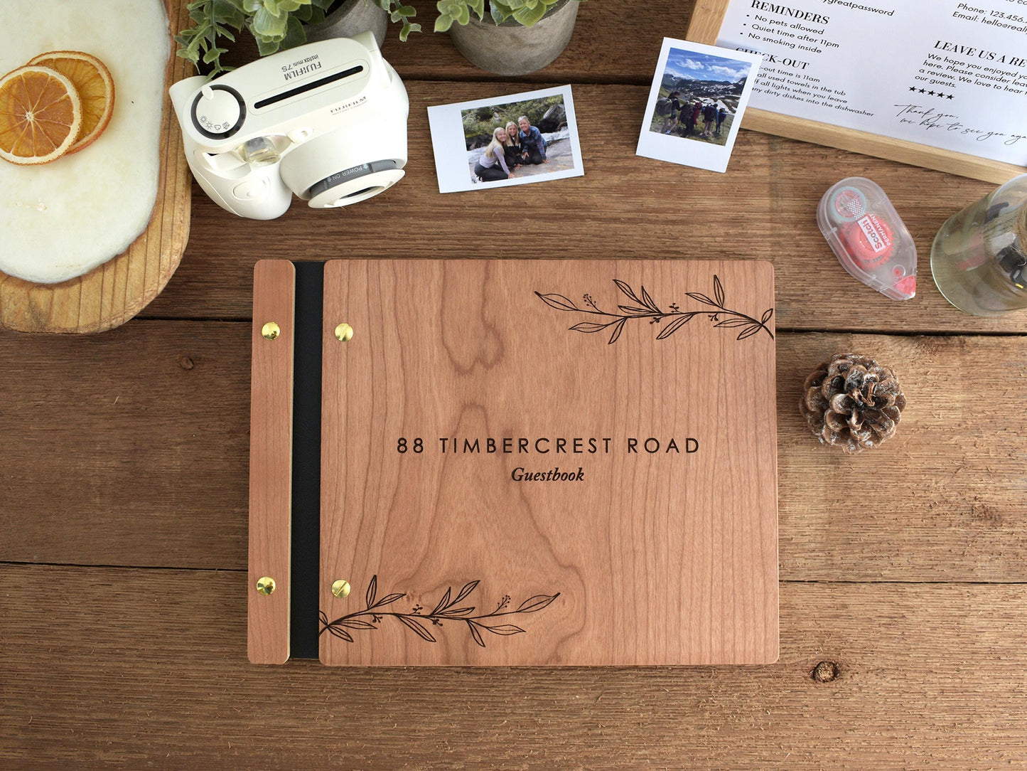 Rustic Airbnb Guest Book, Airbnb Welcome Book for Cabin Lodge & Vacation Rental Home Guest book, New House Guest Book, Housewarming Gift