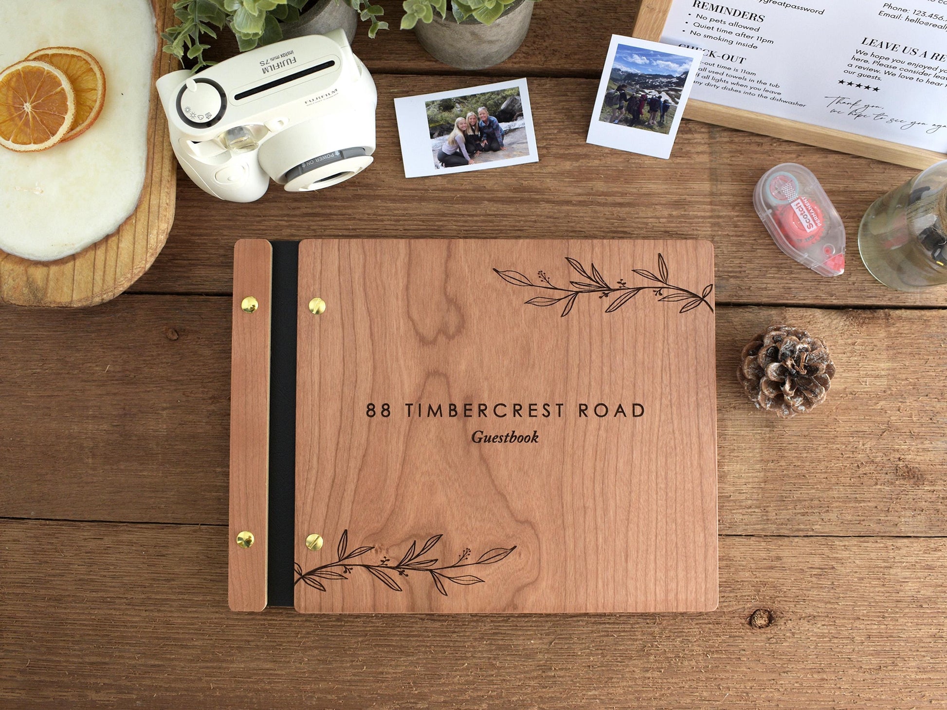 Rustic Airbnb Guest Book, Airbnb Welcome Book for Cabin Lodge & Vacation Rental Home Guest book, New House Guest Book, Housewarming Gift