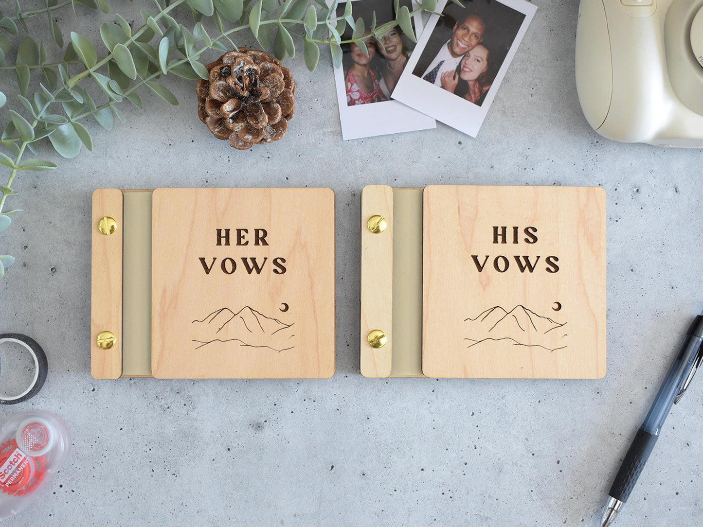 Minimalist Wooden Wedding Vow Books, Wedding Gift, Personalized Vow Booklets for Bride and Groom, Engagement Gift, Couples Vow Renewal, Wedding Vow Books, Custom Vow Books, Her Vow Book, His Vow Book, wedding gift, vow books, vow books wedding, vow book, vow books set of 2, his hers vow books, couples gift, vow renewal, vow booklets