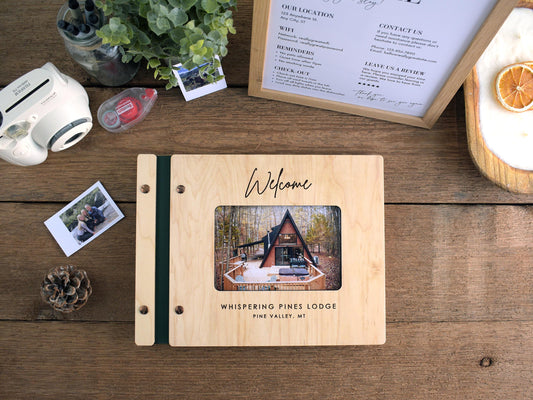 Custom Airbnb Guest Book, Airbnb Welcome Book for Cabin Lodge & Vacation Rental Home Guest book, New House Guest Book, Housewarming Gift
