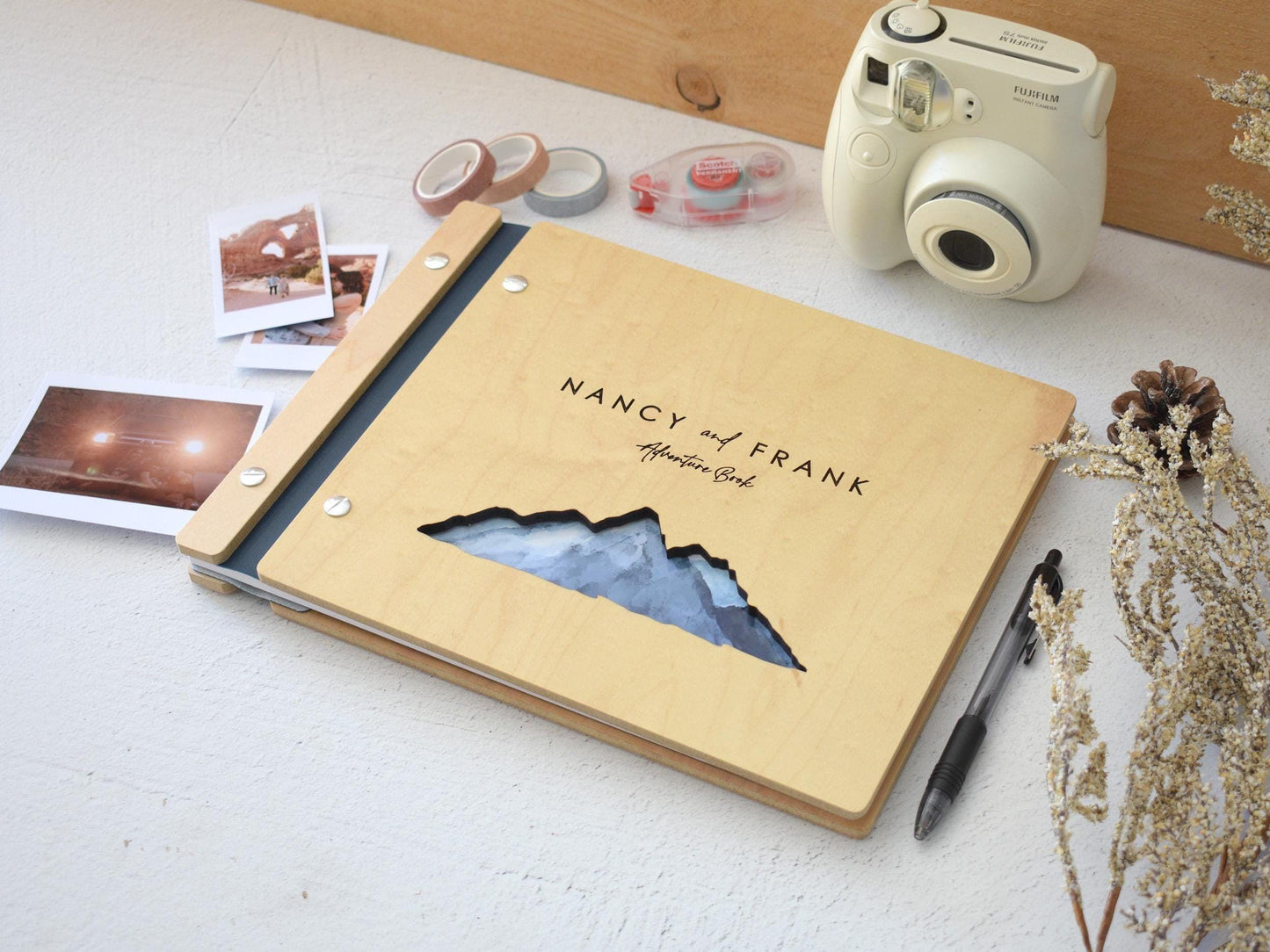Adventure Book Scrapbook Valentines Gift for him, Personalized Anniversary Gift for her, Travel Scrapbook, Couples gift, Gifts for Boyfriend