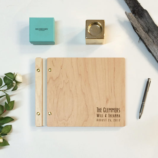 Minimalist Guest book Bridal Shower Guest Book Photo Strip Album