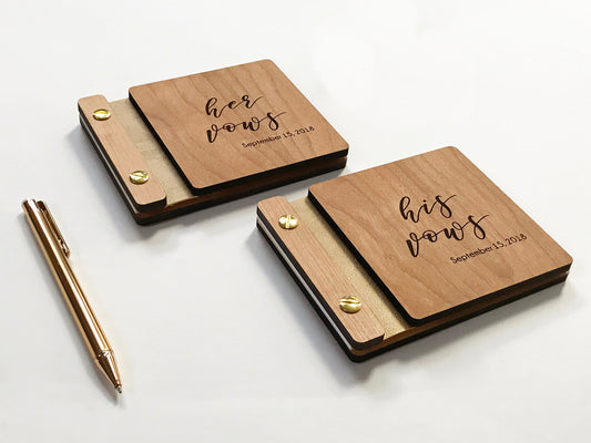 Wedding Vow Book Set His Vows and Her Vow Books