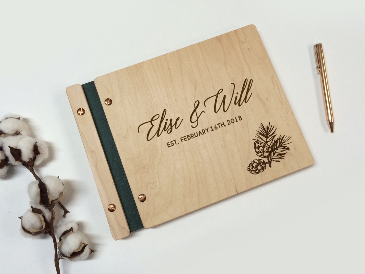 Winter Wedding Guest Book Boho Wedding Album Photobooth