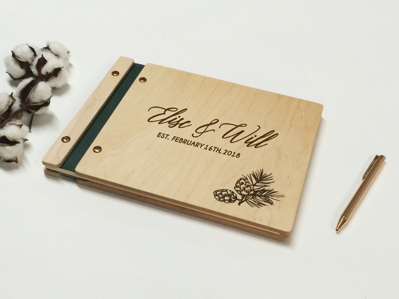 Winter Wedding Guest Book Boho Wedding Album Photobooth