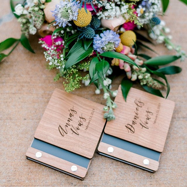 Vow Books Wooden Wedding Vow Booklet