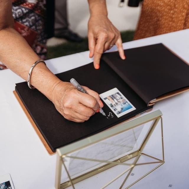 Congratulations on your Retirement Memory Book, Personalized Retirement Gift for Him or Her, Wooden Album, sign in book, champagne design