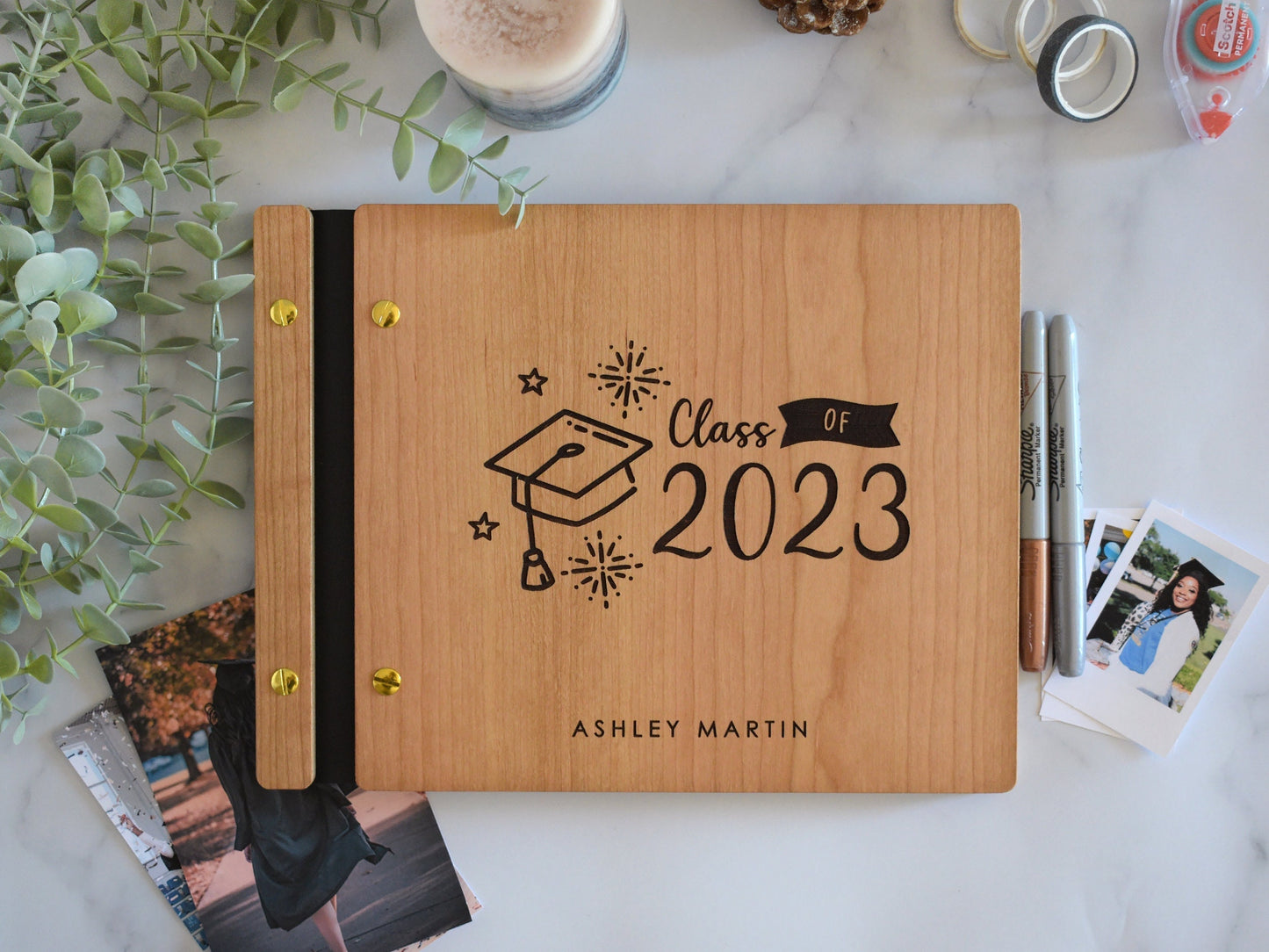 Graduation Scrapbook 2025 with Graduation Cap Design