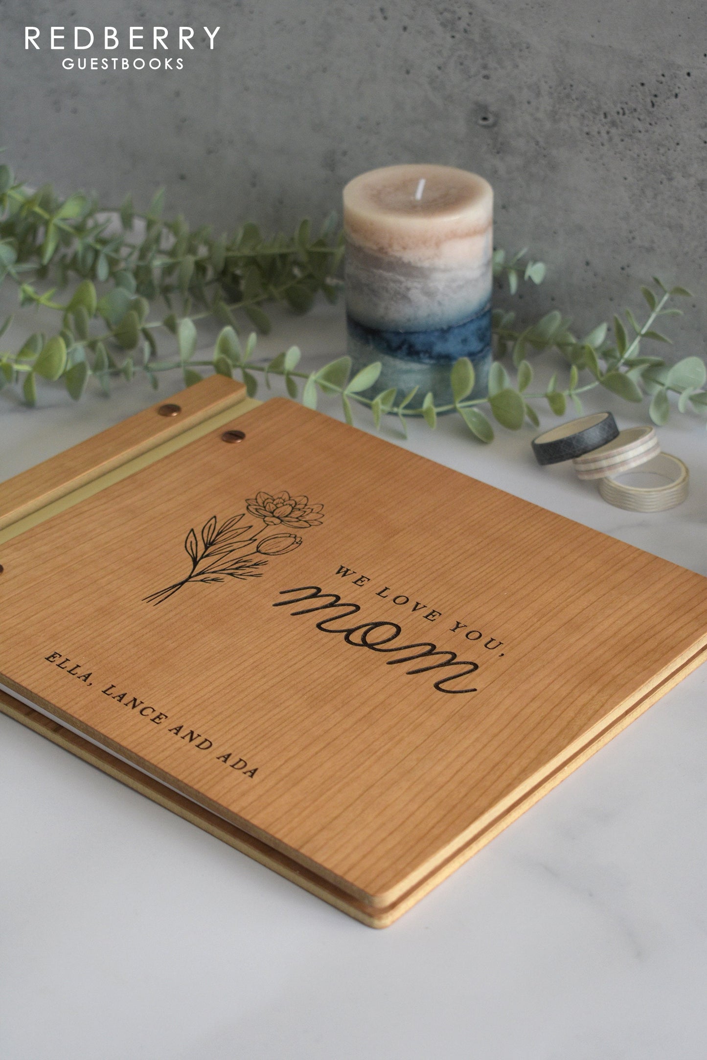 Mother's Day Scrapbook Gift for Mom - Peony Flower Design