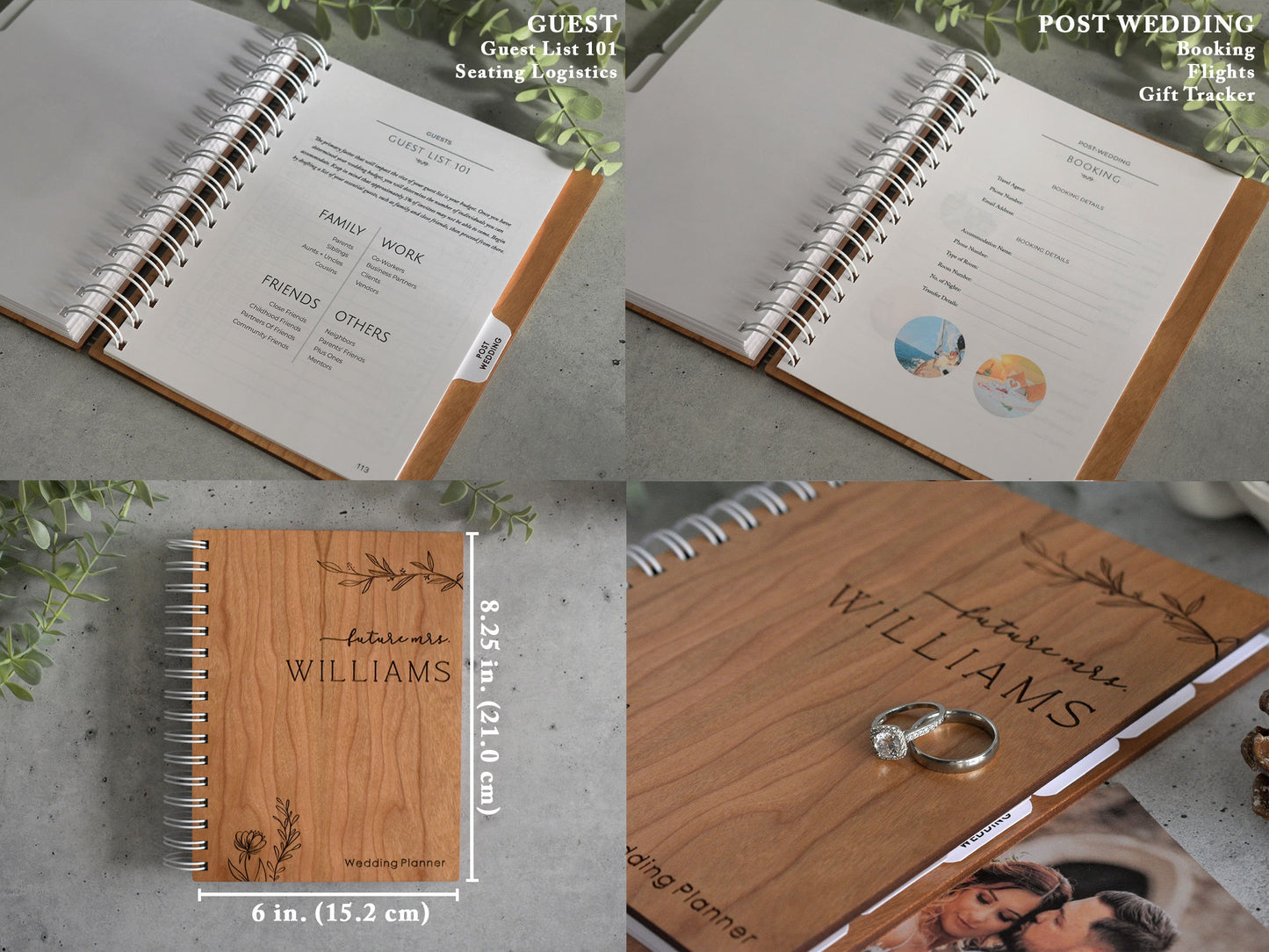 Wedding Planner Book Floral Custom Wooden Wedding Planner