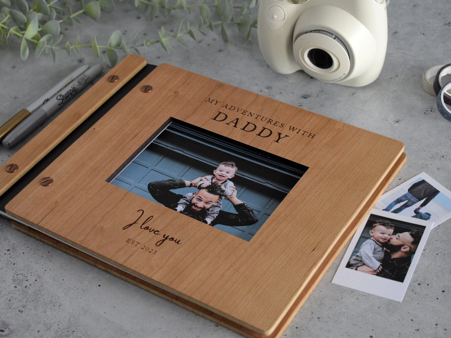Father's Day Scrapbook Gift -  Square Cut Out Design