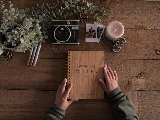 Our Wedding Planner Book Elegan Custom Wooden Wedding Planner
