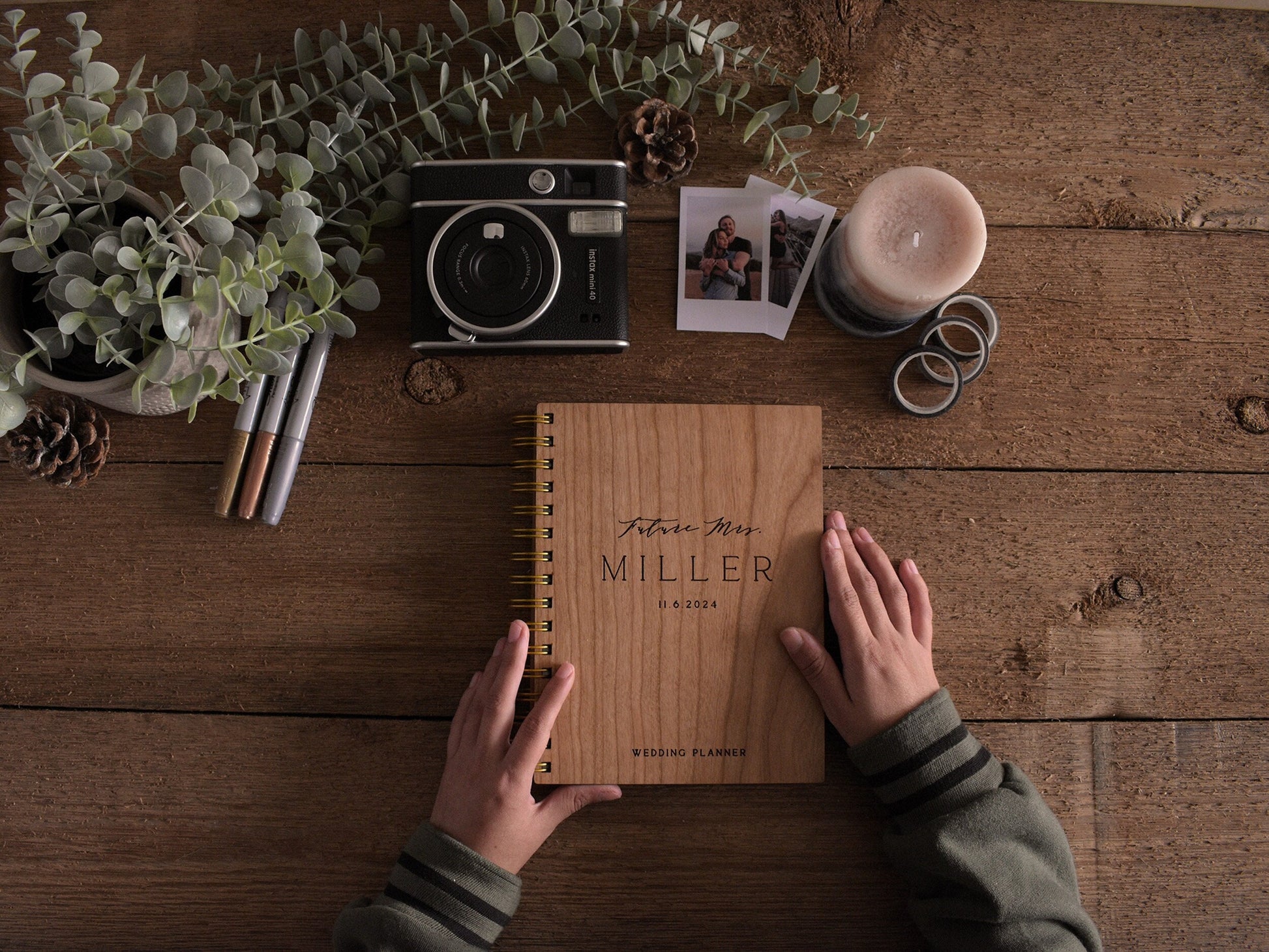 Our Wedding Planner Book Elegan Custom Wooden Wedding Planner