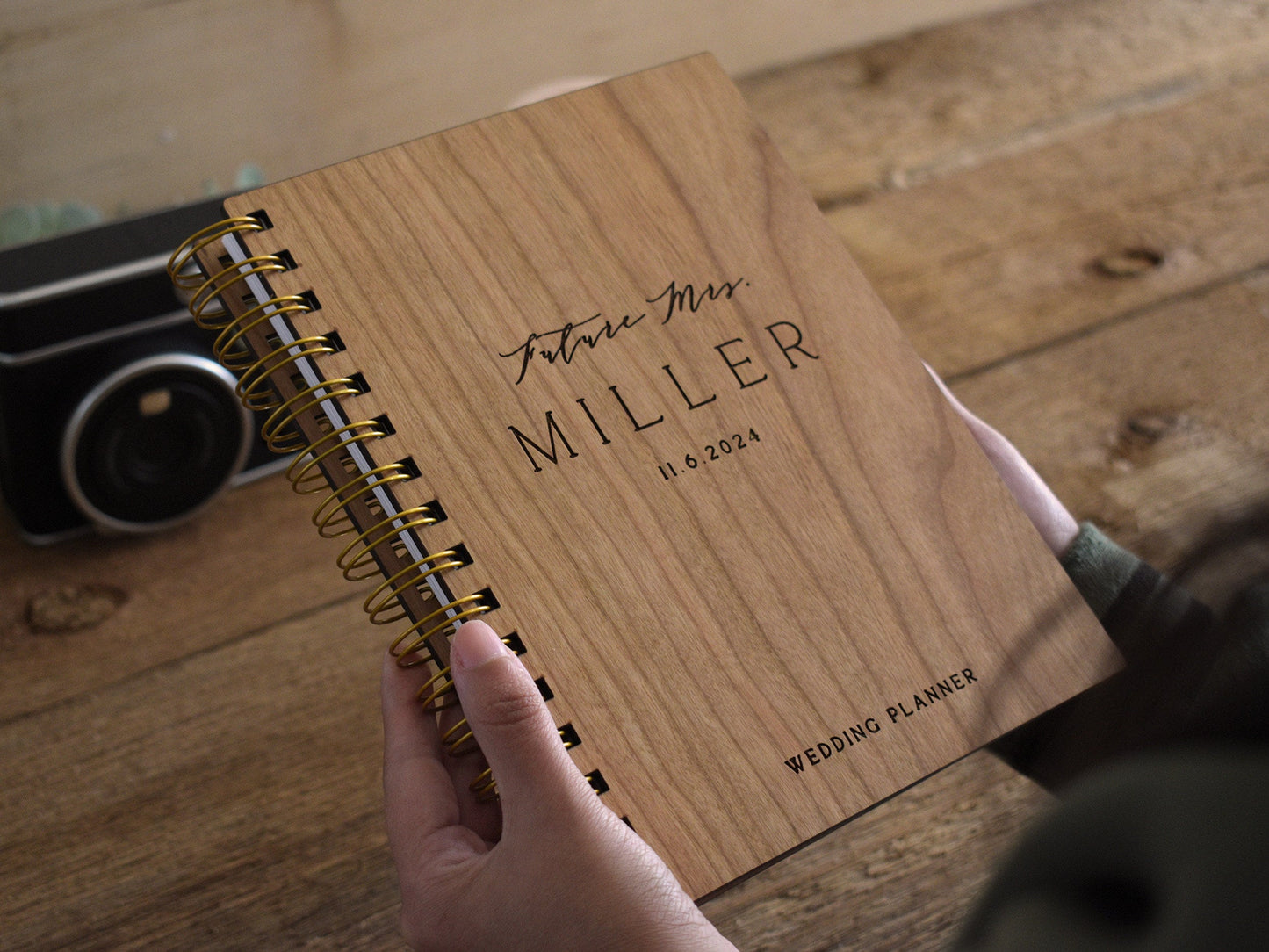 Our Wedding Planner Book Elegan Custom Wooden Wedding Planner