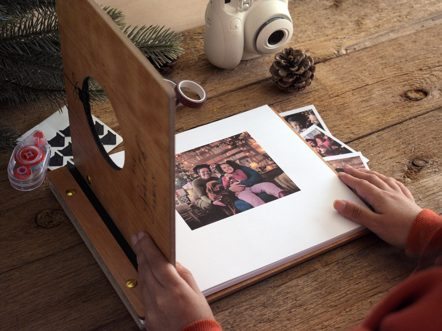 Ornament Cut Out Christmas Photo Album Holiday Scrapbook