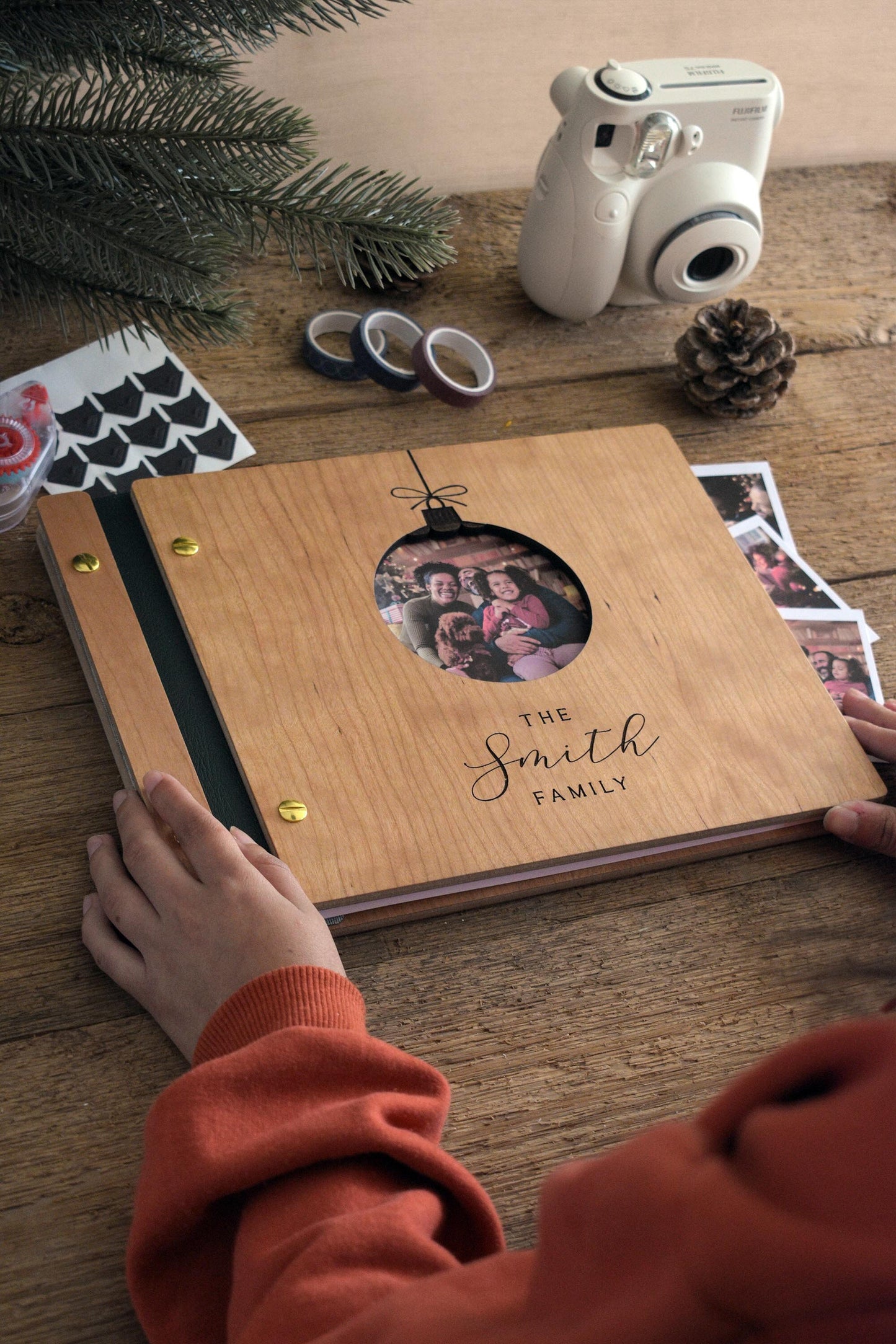 Ornament Cut Out Christmas Photo Album Holiday Scrapbook