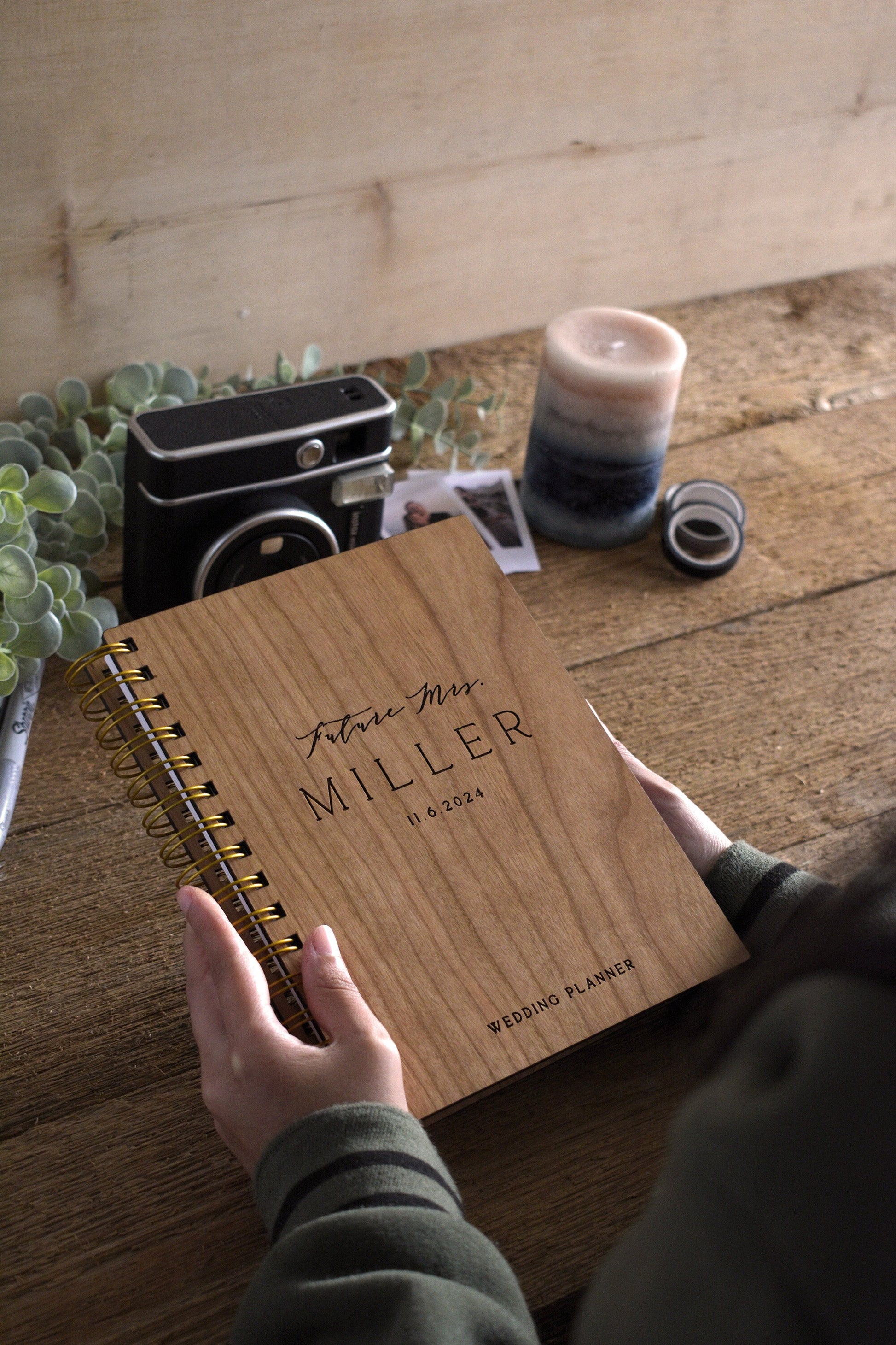 Our Wedding Planner Book Elegan Custom Wooden Wedding Planner Pinterest