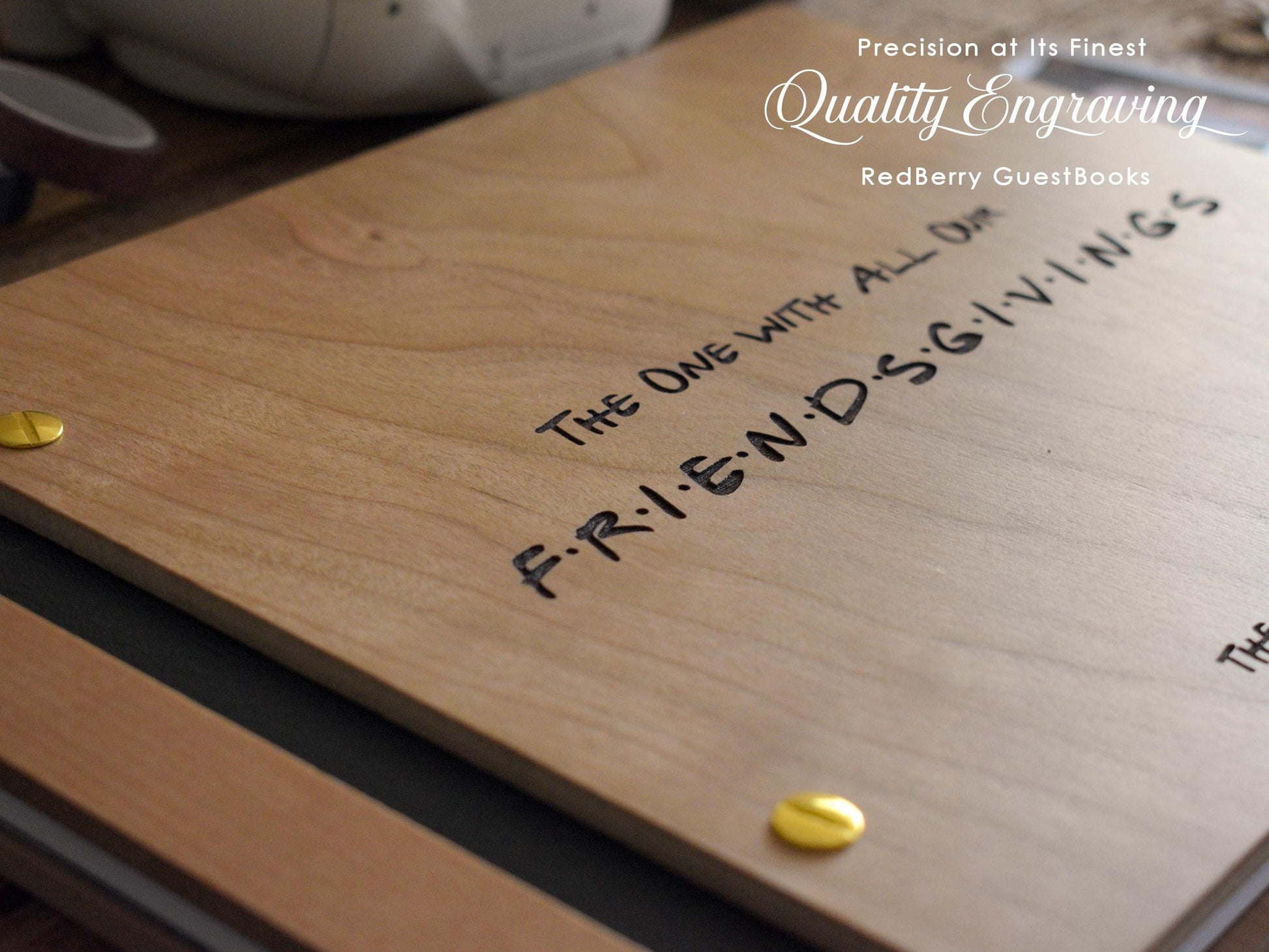 Friendsgiving Holiday Scrapbook, Gifts for Her, Thanksgiving Friends unique custom, rustic Family Photo Album Personalized Holiday Photo Album.