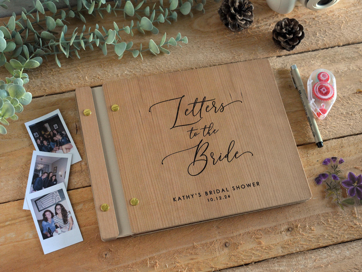 Letters to the Bride, Book Bridal Shower Gift from Bridal Party to Bride, Keepsake Wedding Gift, Advice for the Bride to be