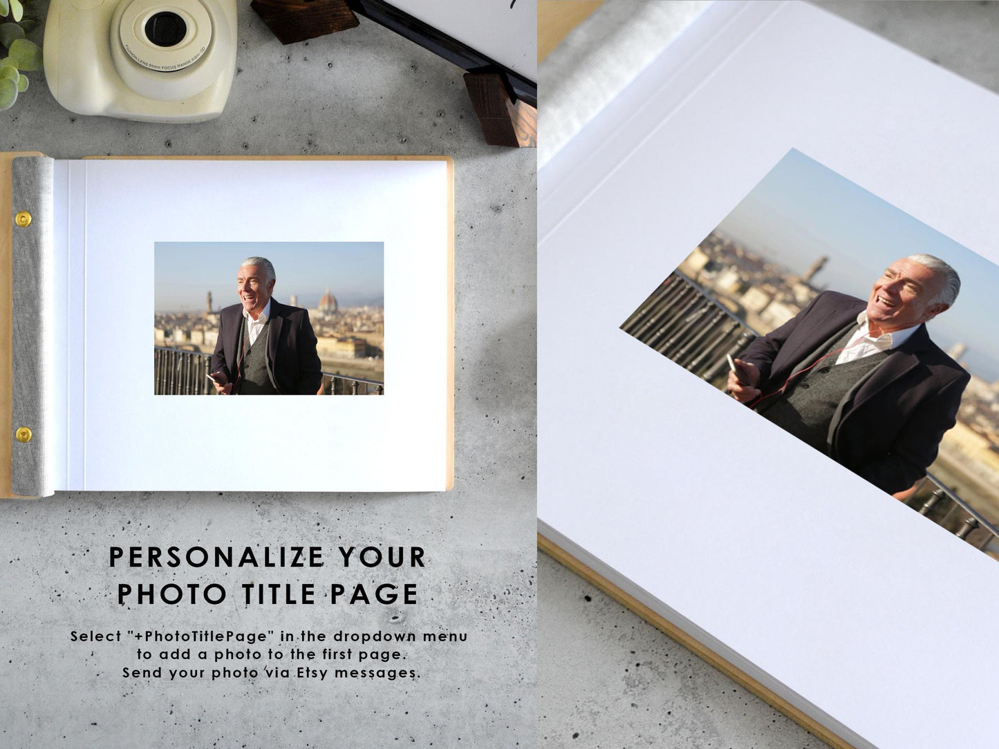 Congratulations on your Retirement Memory Book, Personalized Retirement Gift for Him or Her, Wooden Album, sign in book, champagne design