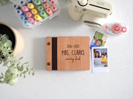 Personalized Mini Keepsake Book - wooden Memory book
