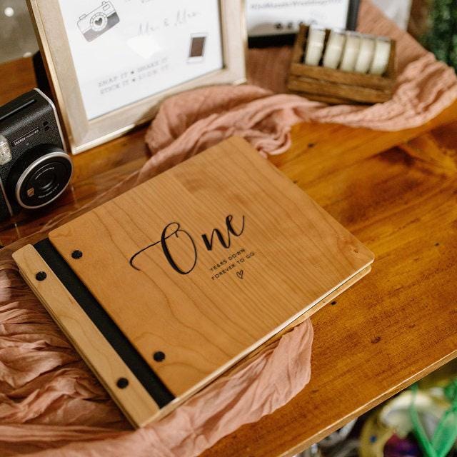 First Anniversary Scrapbook Gift Paper 1st Anniversary Gift One Year Down Forever to go