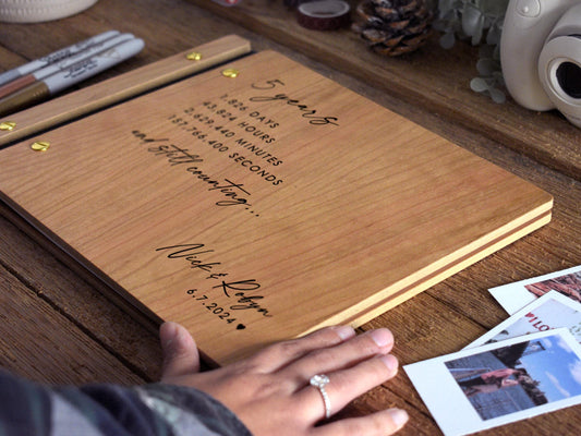 5th anniversary gift five years down wood anniversary gift for him