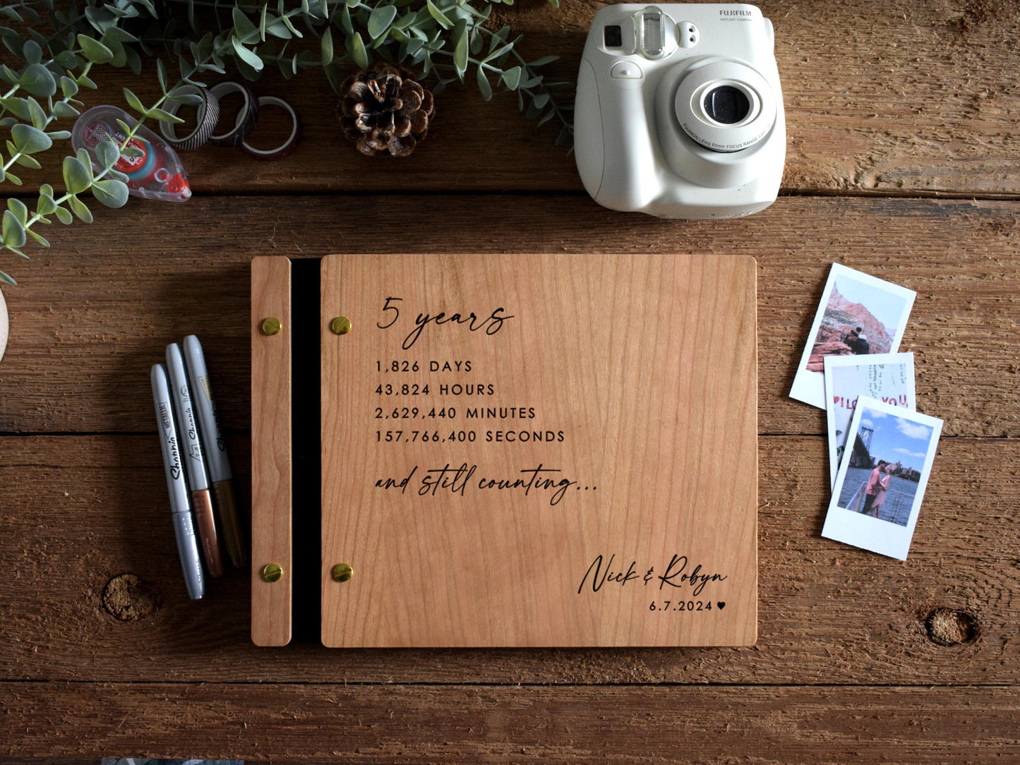 5th anniversary gift five years down wood anniversary gift for him