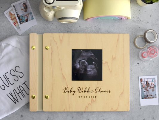 Baby Shower Guest Book, Baby In Bloom Decor, Custom Guestbook- Personalized Name Journal, Wishes for Baby, Advice for Parents, Memory Book