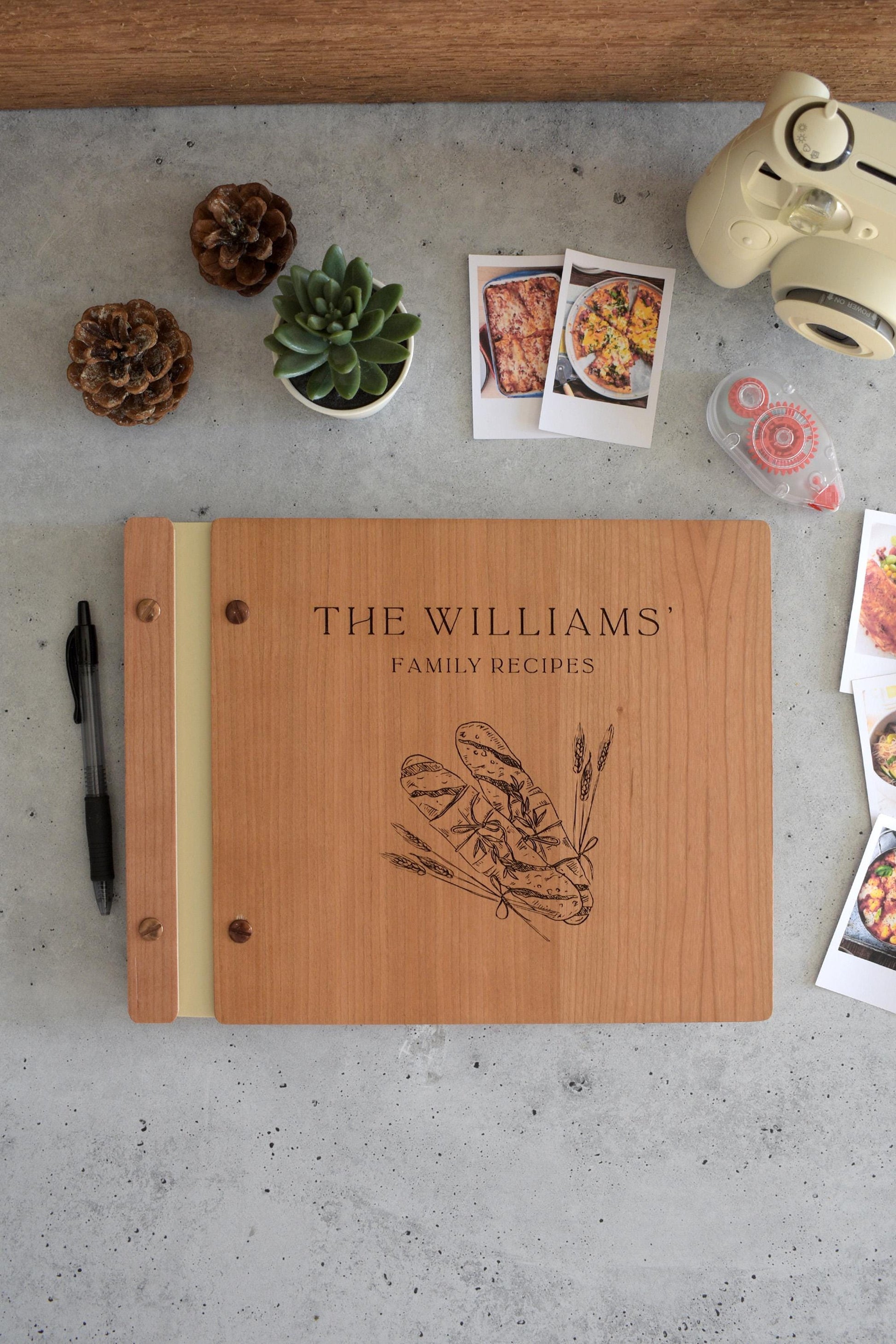 Personalized Recipe Book Binder, Gifts for Mom, Custom Cookbook, Birthday Gift For Mom, Mother Gift, Family Recipe Book Baking Gifts for Her