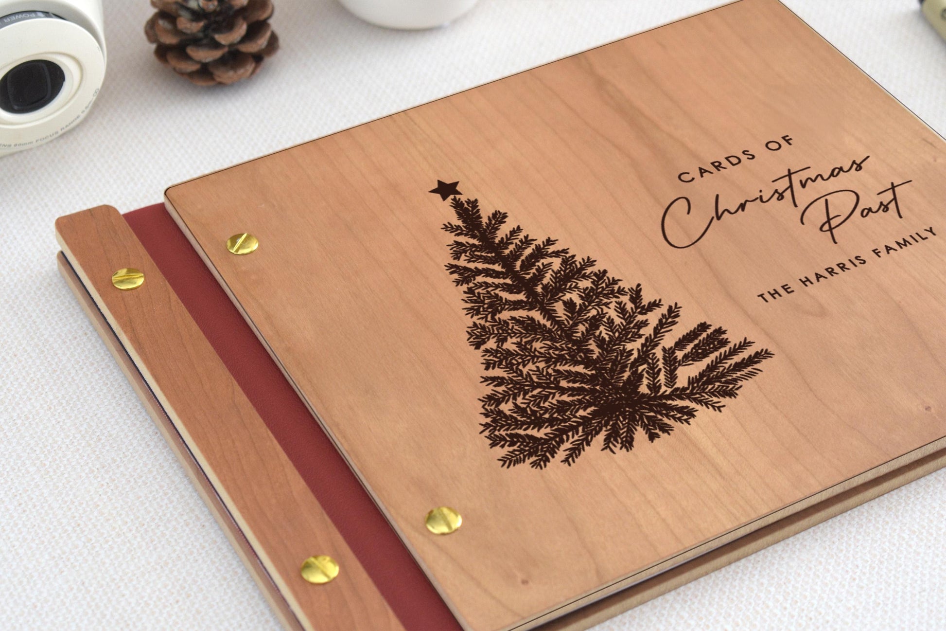 Christmas Tree Holiday Card Album, Christmas Memory Book, Christmas Photo Album, Family Christmas Gift, Holiday Gift For Family