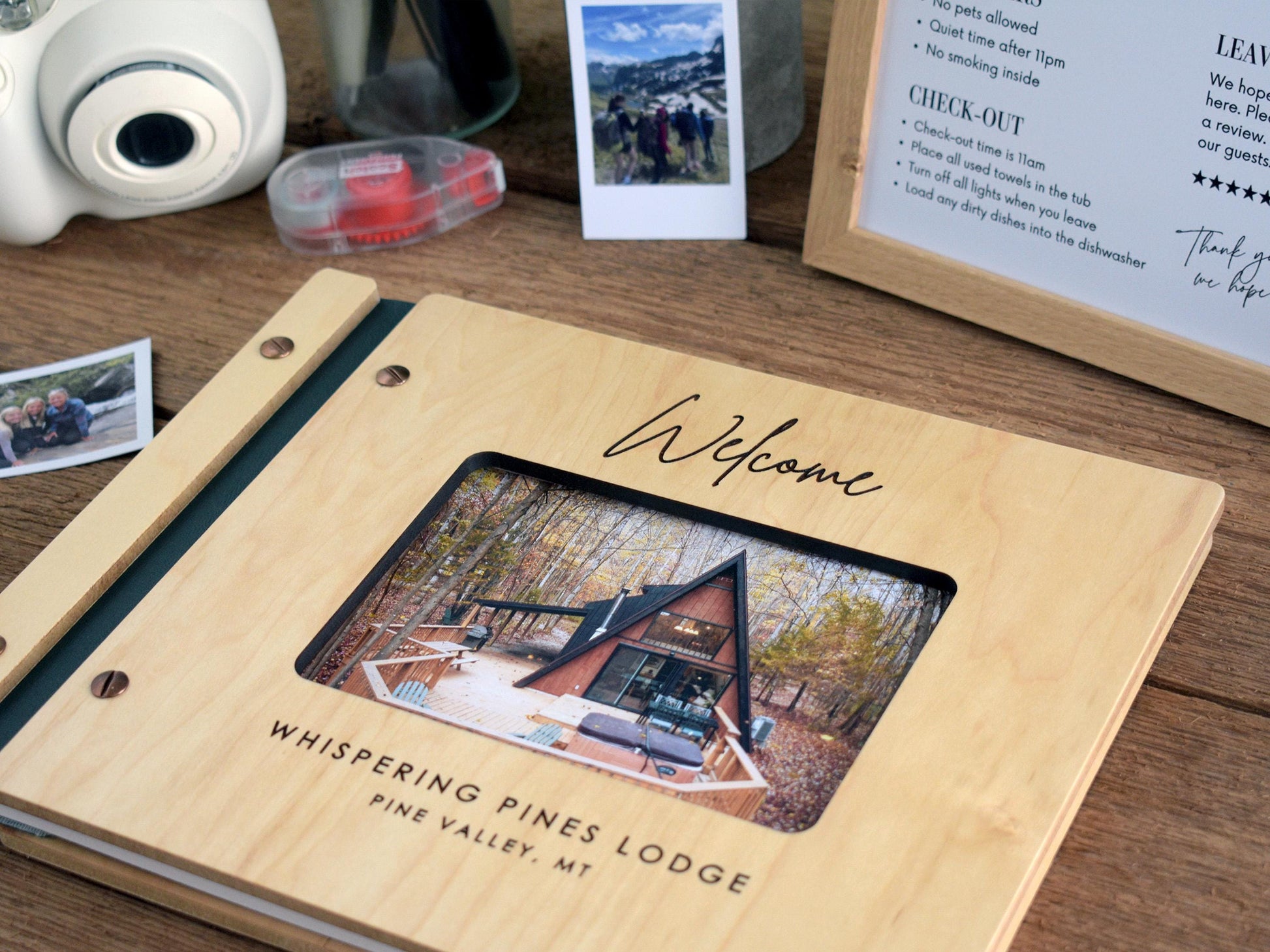 Custom Airbnb Guest Book, Airbnb Welcome Book for Cabin Lodge & Vacation Rental Home Guest book, New House Guest Book, Housewarming Gift