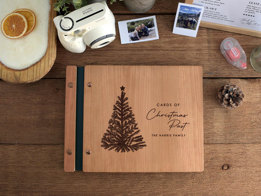 Christmas Tree Holiday Card Album, Christmas Memory Book, Christmas Photo Album, Family Christmas Gift, Holiday Gift For Family