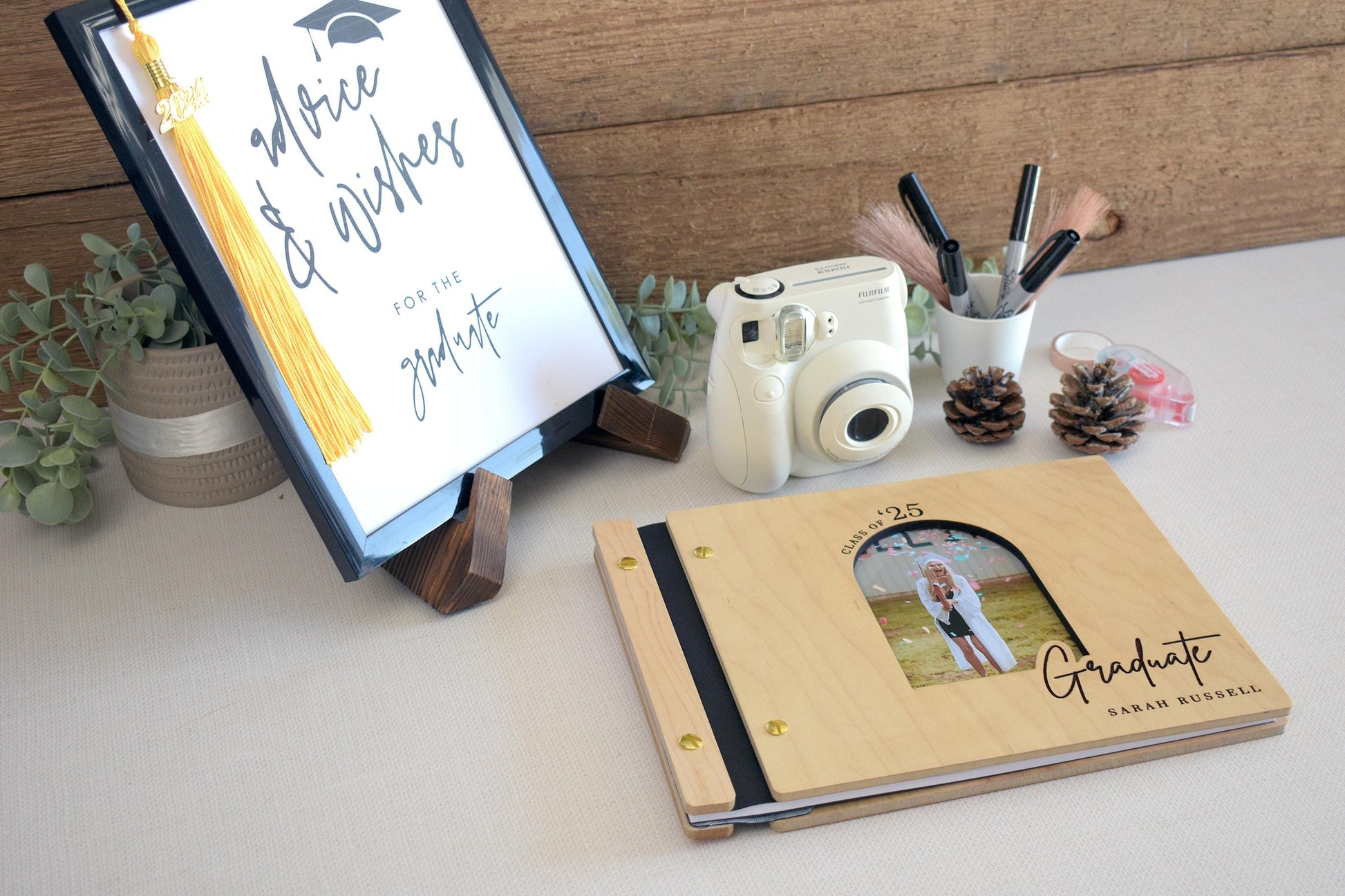 2025 Graduation Guest Book High School Grad College Grad Party Graduation Sign Book Polaroid Guestbook Photo Album Graduation Gifts for Her, Graduation book, grad reception desk, grad party