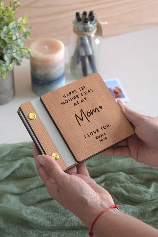 Mini Photo Book for Mom, Custom Photo Print Album, Personalized First Mothers Day Gift, Baby Shower Gift for New Mom